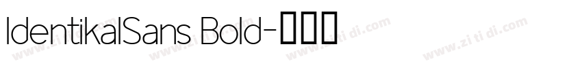 IdentikalSans Bold字体转换